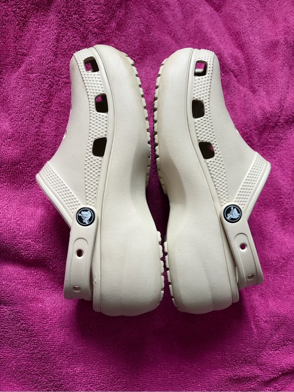 Tan Platform Crocs - Picture 3 of 8